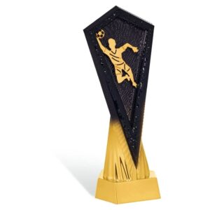 Trofeo calcio portiere Galaxy-2 28 cm nero oro