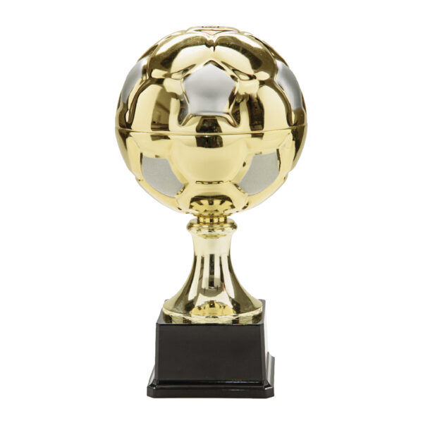 trofeo calcio 7652 pallone dorato in metallo con targhetta personalizzata