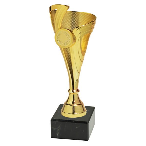Coppa AI835-A dorata personalizzabile: eleganza e prestigio per ogni premiazione